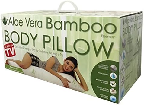Aloe 99 Hypoallergenic Aloe Vera Bamboo Memory Foam Full Body Pillow for Adults