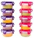 Elacra Baby Food Storage Freezer Containers [10-Pack, 3.4 oz] BPA-Free Airtight Small Containers with Lids, Airtight, Pink and Purple primary