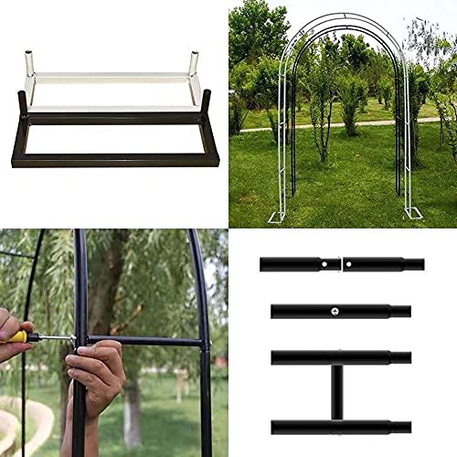 GEREP Selbstorganisation Rosenbogen Torbogen, Eisen Rankhilfe Rankgestell, Zum Klettern von Pflanzen und Rosen/Schwarz… – Bild 6
