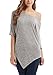 VESSOS Blouses Women's Irregular Hem Off Shoulder Batwing Tunic Shirt
