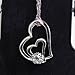 Merdia 925 Sterling Silver Necklace with AAA Cubic Zirconia Heart to Heart Pendant 18