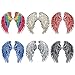Calculs 6 Pair Sequin Angel Wings Iron On Patches DIY Sequin Applique Wings for Bags of 6 Colours 13