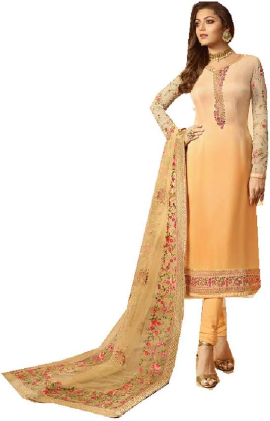 Delisa Designer Wedding Partywear Silk Embroidered Salwar Kameez Indian Dress Ready to Wear Salwar Suit Pakistani LTN