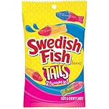 Swedish Fish Tails Candy, 2 Flavors In One, 8 Oz. Bag