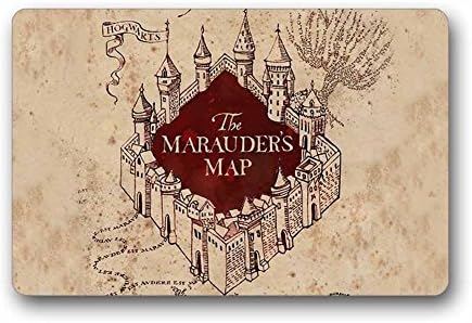 Custom Marauder's Map Harry Potter Machine-washable Door Mat Indoor/Outdoor Doormat Size 23.6(L) x 15.7(W)