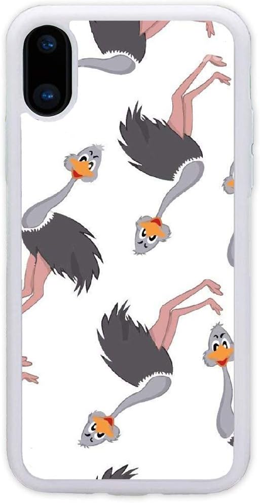 Funny Cartoon Ostrich Art Hard Plastic Phone Cell Case For Iphone Xr 6 1 Amazon Co Uk Electronics