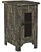 Signature Design by Ashley Danell Ridge Rustic Chair Side End Table with Double Cabinet Doors and 1 Storage Shelf, Brown