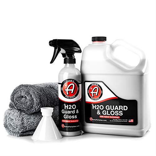 Adam's H2O Guard & Gloss - Revolutionary Hybrid Top Coat Technology Combines Silica Sealant, Polish Wax, and Quick Detailer Technology - Seals, Shines, and Protects All Exterior Surfaces (Collection)