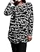 Allegra K Women Round Neck Full Sleeve Letter Prints Pullover Knit Shirt Black L