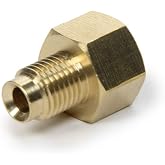 Leed Brakes Fitting, Adapter, Straight, 7/16-24 in Inverted Flare Female to 3/8-24 in Inverted Flare Male, Brass, Natural, Each