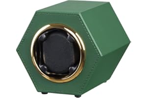 LINGFANSTORE Automatic Single Watch Winder with Quiet Japanese Motor,Premium Leather Exterior and Soft Flexible Watch Pillows for Men's and Women's Watches