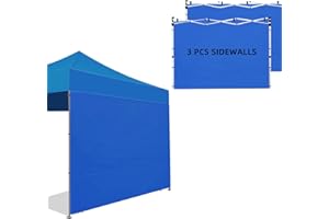 Joramoy Canopy Tent Sidewalls for 10×10 Pop Up Canopy, 3 Pack Instant Canopy Sunwall, Waterproof and UV Protection Canopy Shade Wall, Straight Leg Canopy Sidewalls 3 PCS Only(Blue)