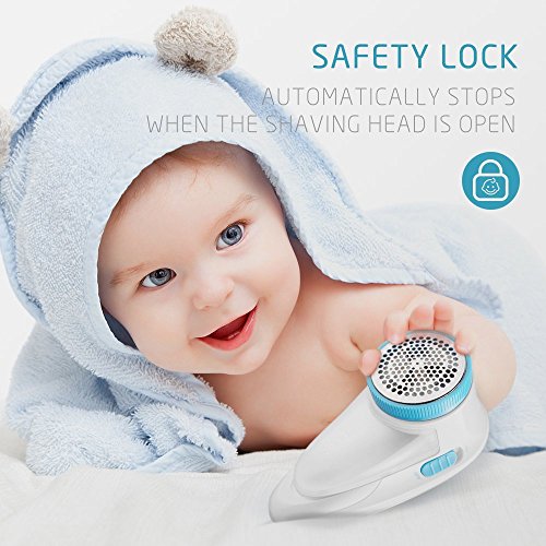 AVANTEK Fabric Remover Lint Remover Lint Shaver Fuzz Clothes Bobble, Battery Operated (Blue)