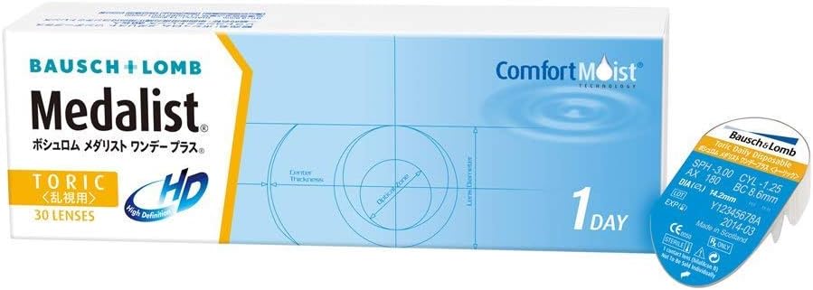 Amazon メダリストワンデープラス乱視用 Bc 8 6 乱視度数 0 75 乱視軸 180 Pwr 5 75 ボシュロム ソフト コンタクトレンズ