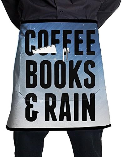 XiHuan Grill Aprons Kitchen Chef Bib Coffee Books &amp; Rain Professional For BBQ Baking Cooking For Men Women Pockets