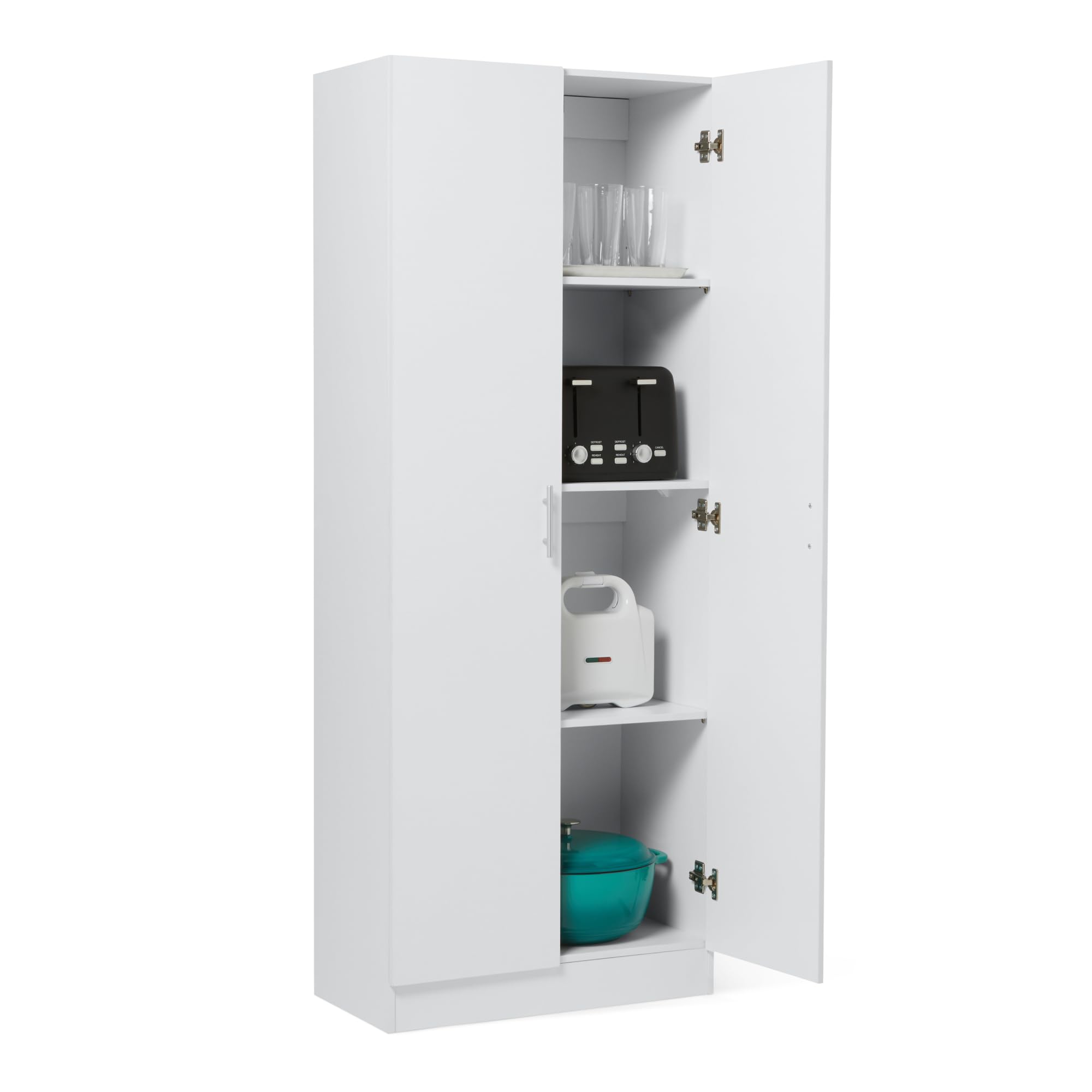 Photo 1 of *************MISSING PIECES/MINOR DINGS****************
Amazon Basics Storage Cabinet for Kitchen Pantry, White