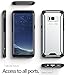 Poetic Affinity Slim Fit Galaxy S8 Plus Case with Anti-Slip Side Grip and Reinforced Corner Protection Bumper for Samsung Galaxy S8 Plus Black/Clear