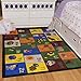 Ottomanson Jenny Collection Non-Slip Rubberback Educational Alphabet Design 5x7 Kid's Area Rug, 5' x 6'6