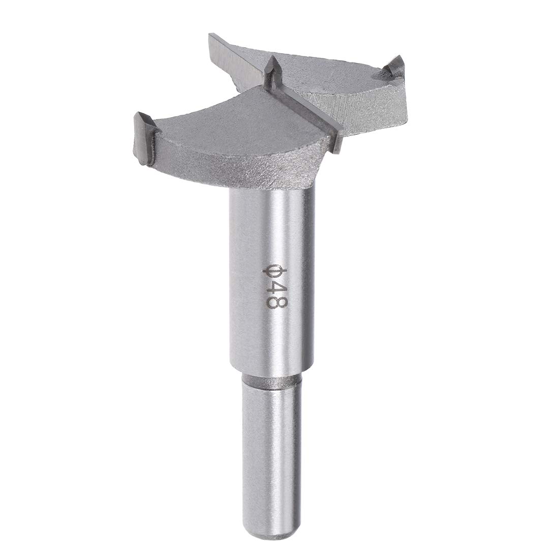 Sourcingmap Forstner Drill Bits 48mm, Tungsten Carbide Wood Hole Saw Auger Opener, Woodworking Hinge Hole Drilling Boring Bit Cutter (Gray)