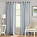 Spectrum Rod Pocket Panel Window Curtain - 50 Inch Width, 63 Inch –Length Lilac/Turquoise, Semi-Sheer & Machine Washable Soft Polyester Drapes for Bedroom Living & Dining Room by Achim Home Decor