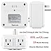 AstroAI Digital Dual Light Timer Outlet, 7-Day Programmable Electrical Plug-In Switch, Heavy Duty with 2 Independently Programmable 3-Prong Outlets, 15A/1875W