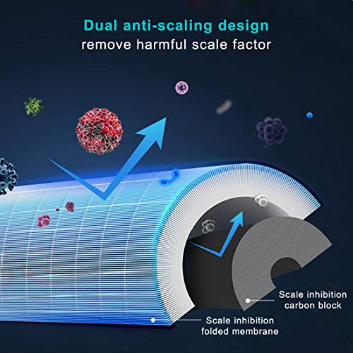 Hansing Gen2 Water Softener Alternative - Water Descaler System, Anti-clogging Scale Inhibition Inline Water System, Reduce Scale, Chlorine and Sediment, 3/4" FNPT