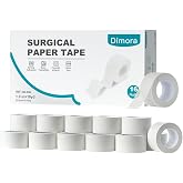 Dimora Paper Medical Tape 16 Rolls- Hypoallergenic White Surgical Tape for Sensitive Skin，Breathable First Aid Wound Tape with Pain-Free Removal，Secures Dressing and Medical Devices -1" x 10 Yards