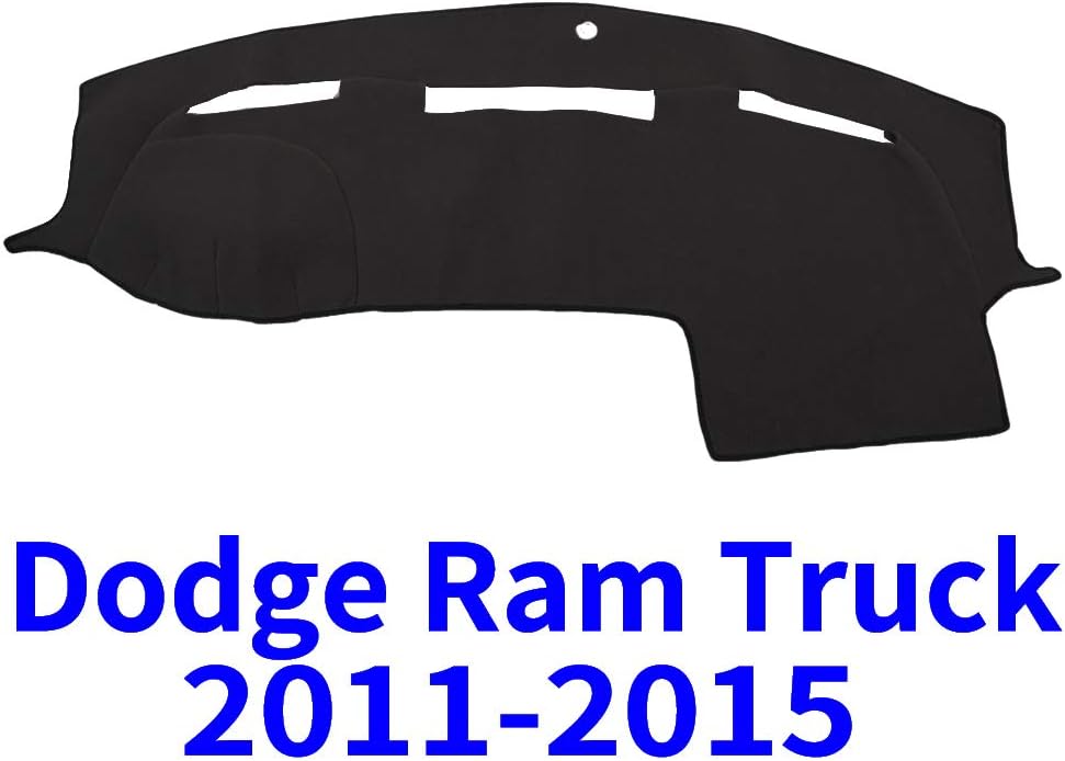 JIAKANUO Auto Car Dashboard Carpet Dash Board Cover Mat Fit for Dodge Ram Truck 2011-2015 (Black)(MR-014)