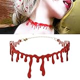 Maggie 1 PCS Horror Blood Drip Necklace Fancy Fun Joke Choker