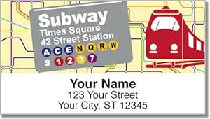 New York Subway Address Labels Office Products