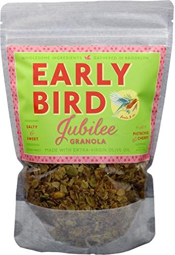 Early Bird Granola, Jubliee Recipe- Granola with Pistachios and Cherries -12 Oz (1 Pack)