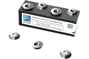 FHONK 12mm Round Carbide Inserts Blades for Woodworking, Tungsten Carbide Cutters Knives for Ci3 Woodturning, Wood Finisher Hollower Lathe Tools, 10 pcs (R-φ12x2.5-30°)