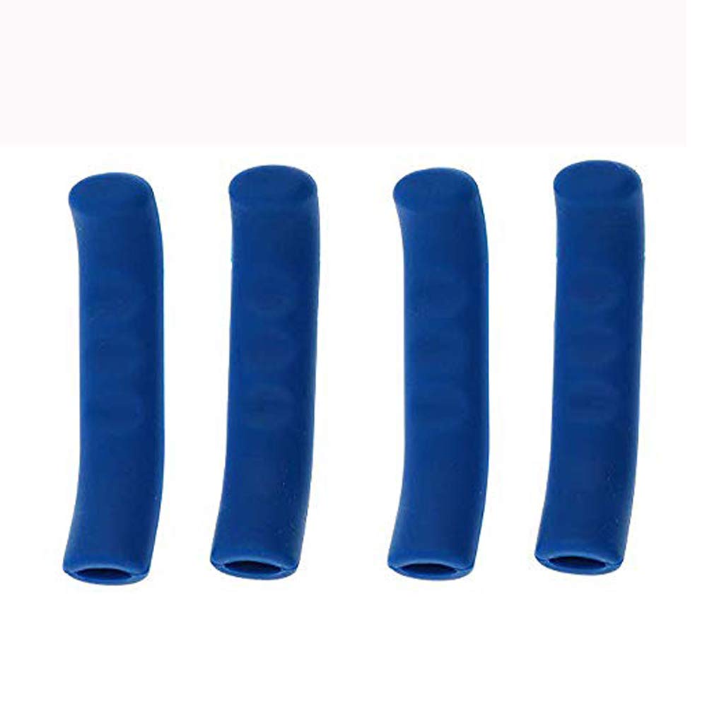 VOANZO 2 Pairs Bicycle Brake Lever Sleeve Grip Protector Cover, Anti-slip Brake Handle Silicone Sleeve for Mountain Road Bike Cycling (Blue)