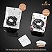 BEADNOVA Black Onyx Beads Natural Crystal Beads Stone Gemstone Round Loose Energy Healing with Crystal Stretch Cord for Jewelry Making (8mm, 45-48pcs)