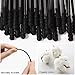 TecUnite 600 Pieces Cotton Swabs Precision Black Double Tipped Cotton Buds Cotton Tip for Cleaning Sticks (Spiral Head)