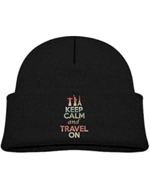 Keep Calm and Travel On Baby Kids Warm Winter Hats Cute Thick Earflap Hood Hat