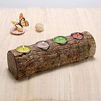 Villacera Handmade 10 Mango Wood Decorative Fireplace Log Holds