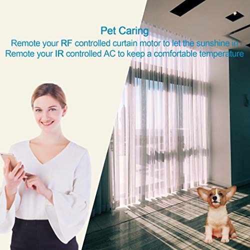 BroadLink RM Pro+ WiFi Smart Home Hub, IR RF All in One Automation Learning Universal Remote Control Compatible for Apple Android Smartphones, Compatible with Alexa, Black