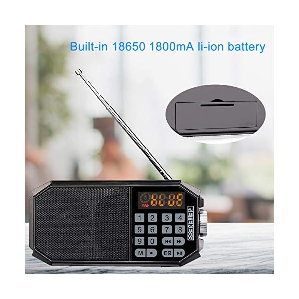 Radio Retekess TR610 FM + Parlante Bluetooth reproduce MP3 - Imagen 7