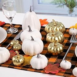 DomeStar 22PCS Decorative Pumpkins, Artificial