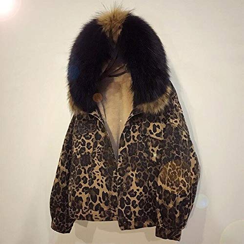 Cotton fluffty leopard print coat 