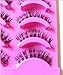 Buytra 10 Pairs Long Thick Cross Fake Eye Lash False Eyelashes Extension Makeup