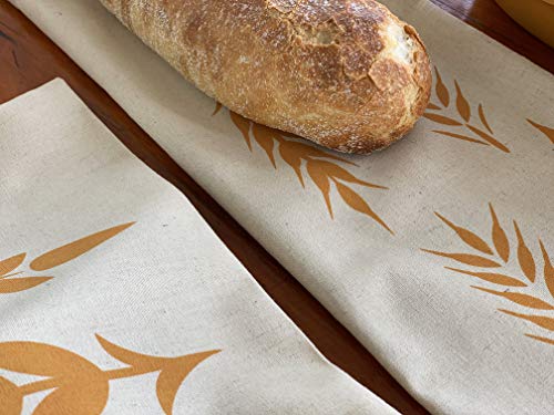 Linen Bread Bags for Artisan Homemade Bread - Reusable Food Storage - Baguette, Sandwich, and Boule Loaf Size Drawstring Bread Bag - Set of 3