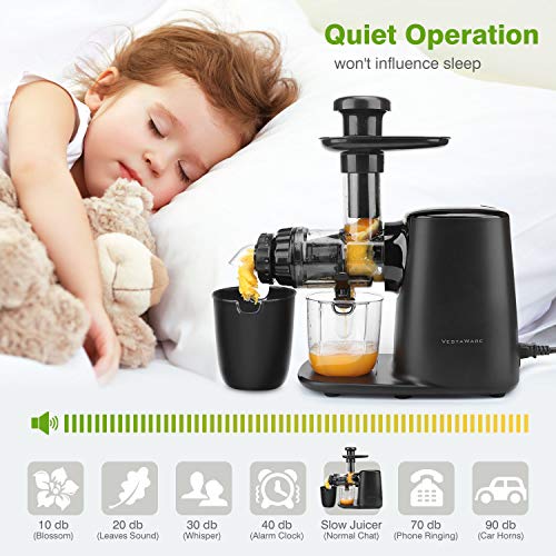 Juicer Machines, Vestaware Juicer Extractor with 5 Adjustable Modes/Reverse Function/Quiet Motion, BPA-Free,Easy to Clean Slow Juicer for Fruits and Vegetables - Thumbnail 5