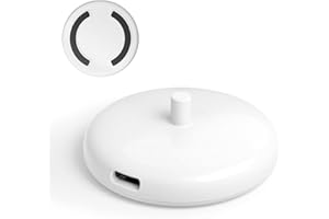 ROLEADER Portable Charger Base Compatible with Philips Sonicare Electric Toothbrush HX Series, Ultra-Thin Type C Travel Charger for Philips HX3000/ HX6000/ HX8000/ HX9000 Series, White