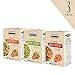 Explore Cuisine Organic Pasta Variety Pack - Chickpea Fusilli, Green Lentil Penne, Red Lentil Penne - 1 Box Each, 8 oz - High Protein, Gluten Free Pasta - 12 Total Servings
