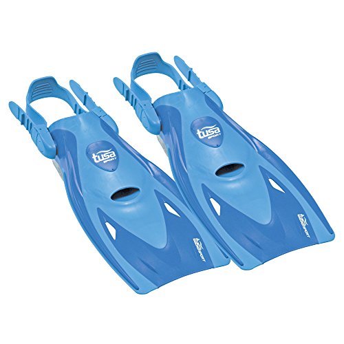 TUSA Sport Long Blade Snorkel Fins, Small, Blue