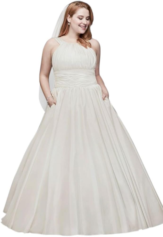 taffeta ball gown wedding dress