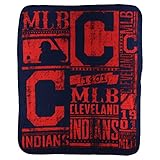 MLB Strength Fleece Throw Blanket 50 x 60 (Cleveland Indians)