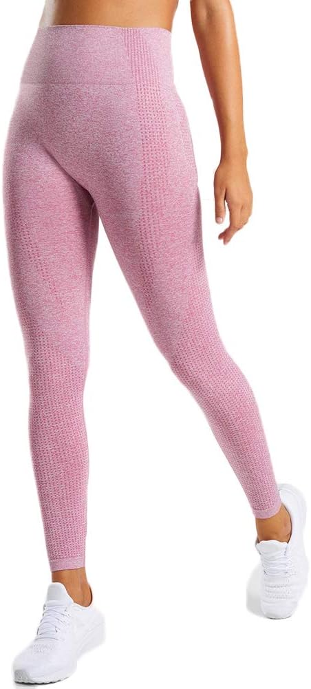 BBY Women's High Waisted Yoga Pants 7/8 Length Leggings with Black foil Stamping